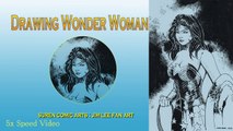 Drawing of Wonder Woman (Time Lapse)
