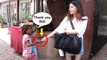 Beggar Asking For Food To Alaia Furniturewalla as she was spotted At Prithvi cafe in Juhu