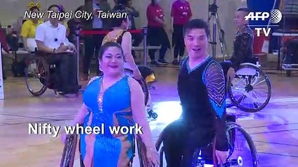 Spin me round: Taiwan holds wheelchair dance competition