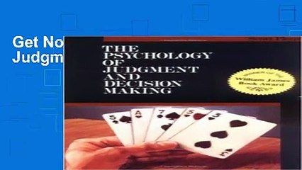 Get Now The Psychology of Judgment and Decision Making
