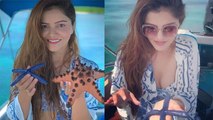 Rubina Dilaik Looks Super HOT In Bikni Enjoying With Star Fish In Water; Watch Video | Boldsky