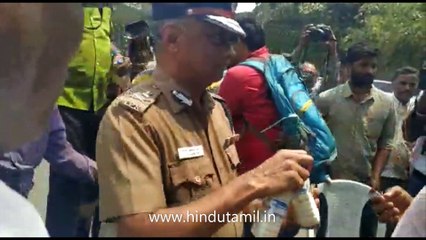 காவல் ஆளிநர்கள் மோர் வழங்கும் திட்டம் - காவல் ஆணையாளர்