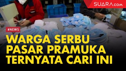 Warga Serbu Pasar Pramuka Cari Masker Antisipasi Penyebaran Virus Corona