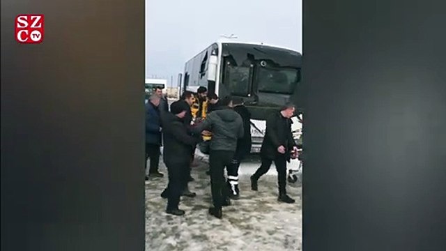 Ağrı’da, zırhlı servis aracına roketli saldırı