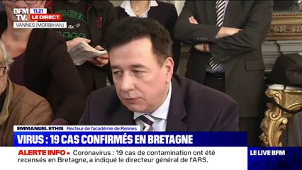 Скачать видео: Coronavirus: le recteur de l'académie de Rennes annonce que 5700 élèves sont priés de rester chez eux en Bretagne