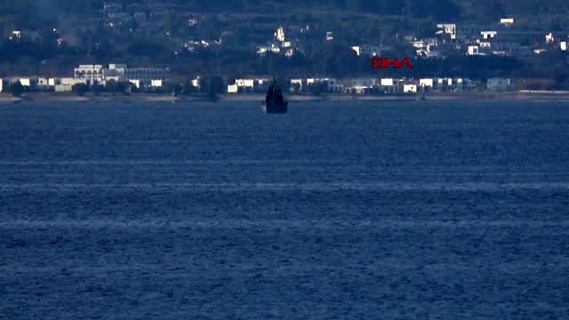 Muğla kos'a gidişleri engellenen göçmenler yunan sahil güvenliği havaya ateş açtı