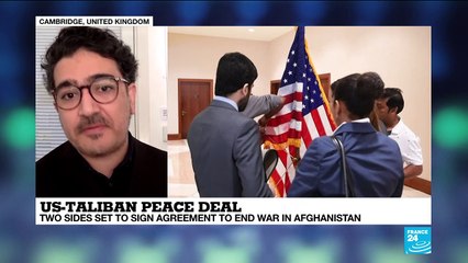 Hameed Hakimi on France 24: US-Taliban peace deal is a significant historical moment