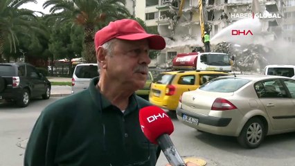İzmir'deki yatık binalarda ilk yıkım başladı