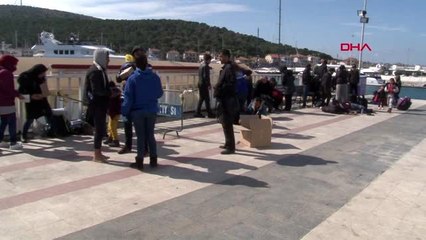 İzmir çeşme'den yunanistan'a geçmek isteyen göçmenlere fırtına engeli