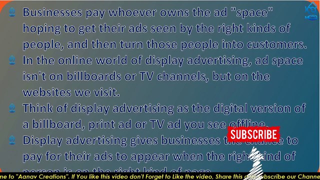 What is display advertising in Digital Marketing | Display Advertisement | @Aanav Creations @Technical Maanav