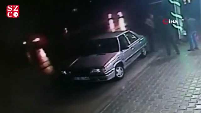 Bolu’da otomobilin yayaya çarpma anı kameralara yansıdı