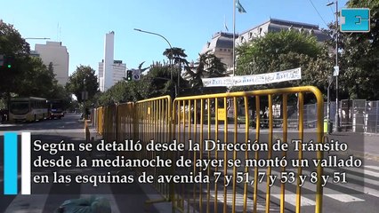 Operativos y cortes en zona de Plaza San Martín