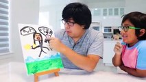 Ryan and Mommy Paint Each Challenge! Which Picture is better???? 2.5K views  Kaji Family