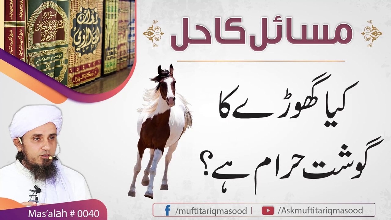 40th Masla   Kya ghoray ka gosht haram hai