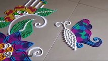 Beautiful and unique free hand rangoli  Easy rangoli designs