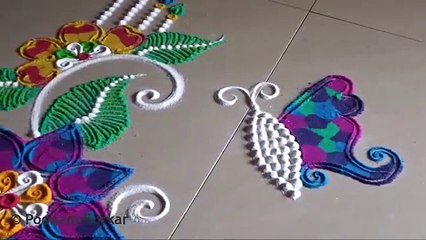 Beautiful and unique free hand rangoli  Easy rangoli designs