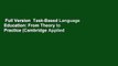 Full Version  Task-Based Language Education: From Theory to Practice (Cambridge Applied