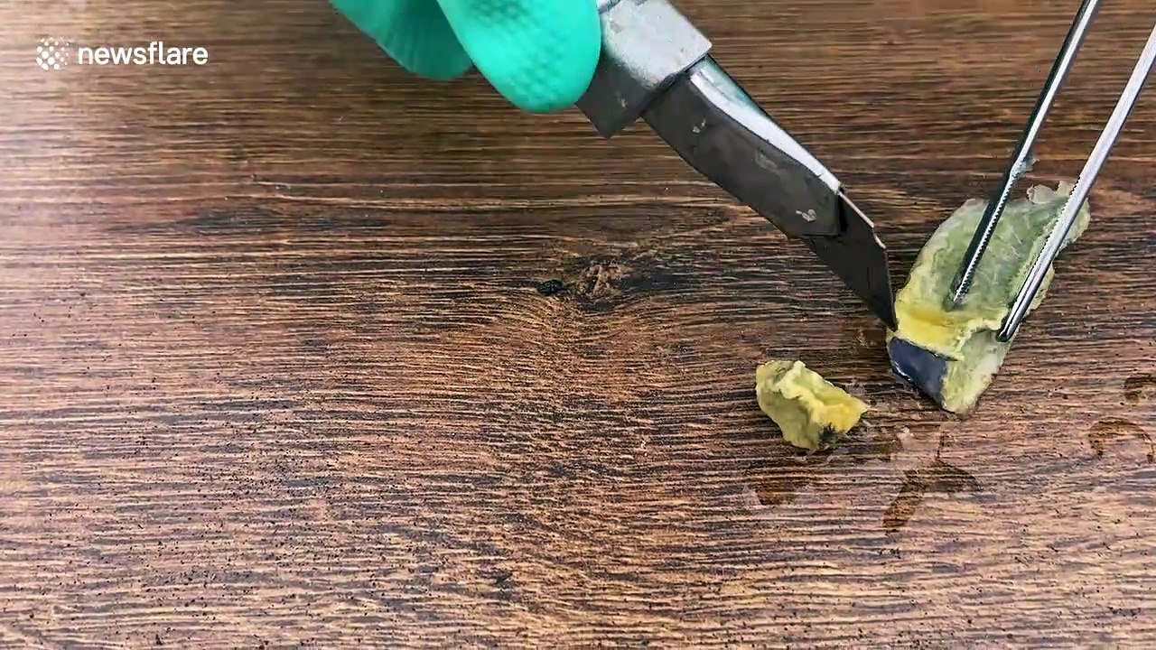 Oddly satisfying video of potassium and sodium reacting in water