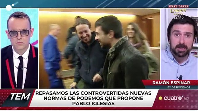 Espinar pone a parir a Pablo Iglesias con tal virulencia que Risto Mejide decide cortarlo antes de que el mal sea mayor