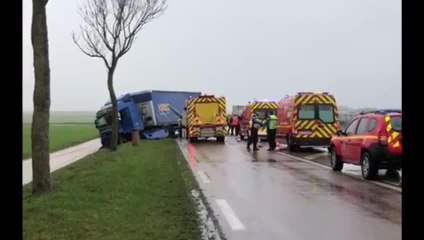 Accident sur la D619 à Payns