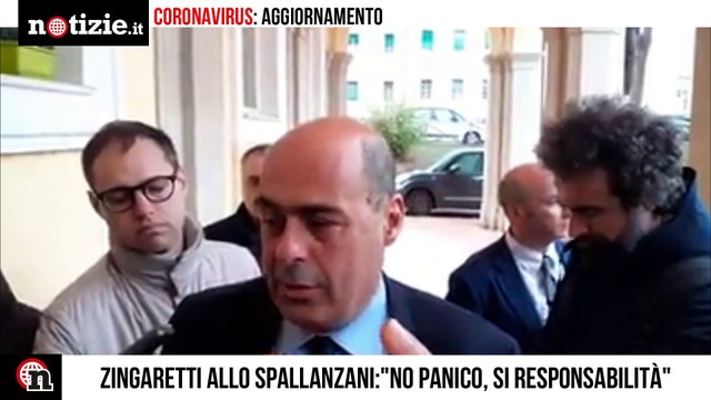 Coronavirus in Italia, Zingaretti allo Spallanzani Niente panico | Notizie.it