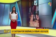 Cajamarca: ronderos castigan a hombre por enseñarle a robar a sus hijos