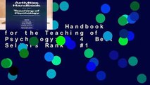 Activities Handbook for the Teaching of Psychology: v. 4  Best Sellers Rank : #1
