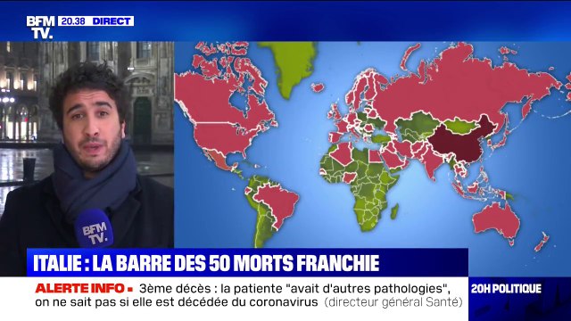 Coronavirus: l'Italie franchit la barre des 50 morts