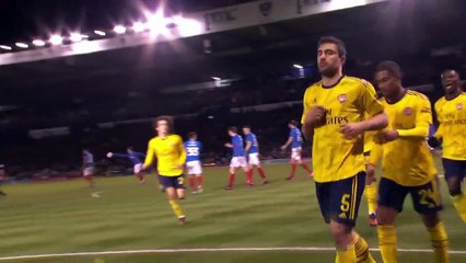 Sokratis Goal - Portsmouth 0-1 Arsenal (Full Replay)