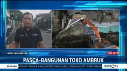 Pengangkatan Reruntuhan Ruko Jompo, Jalan Sultan Agung Tutup Total