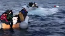 Yunanlıların ölüme terk ettiği göçmenleri sahil güvenlik kurtardı