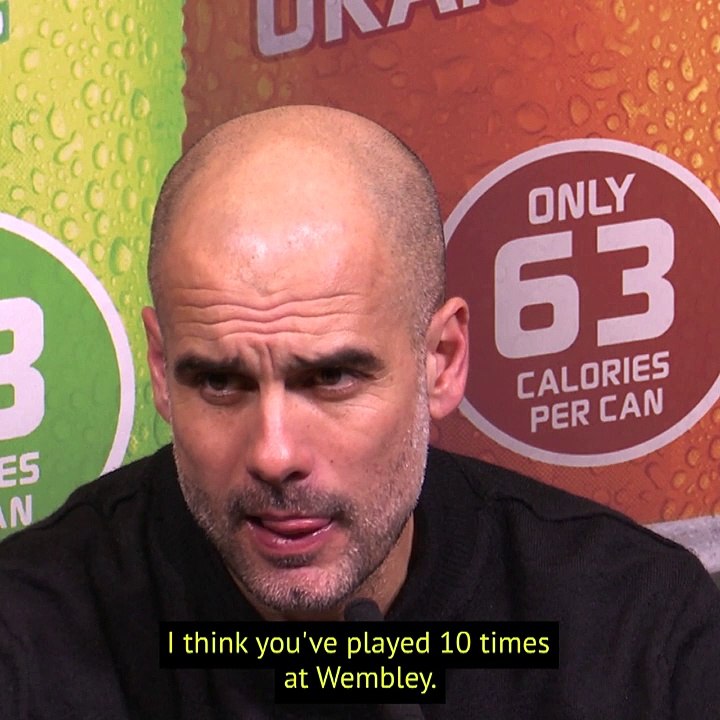 Pep laughs off getting a Wembley tattoo