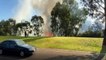 bushfire: Scrub fire at Murray Bridge
