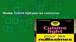 Review  Cuisine light pour les nullissimes -