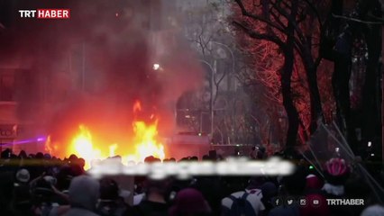 Santiago'da sokaklar savaş alanına döndü