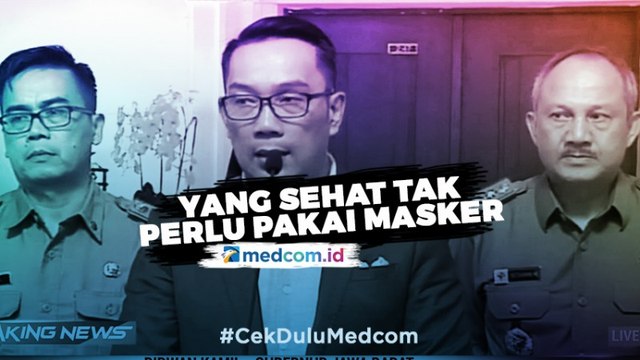 Ridwan Kamil: Warga Sehat Tidak Perlu Memakai Masker