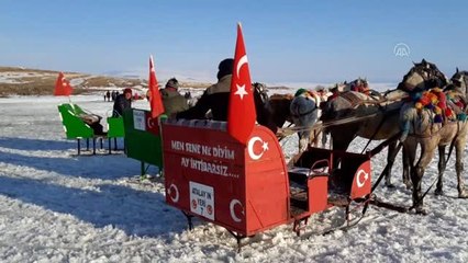 Çıldır'ın atlı kızakçılarından Bahar Kalkanı Harekatı'na destek