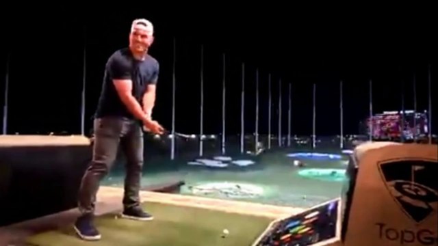MLB superstar best baseball players in the world Mike Trout unleashed on a poor golf ball