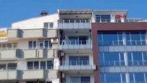 Antalya 7'nci katın balkonunda tehlikeli çalışma