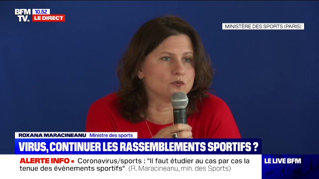 Coronavirus: la ministre des Sports veut étudier au cas par cas la tenue des événements sportifs