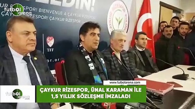 Çaykur Rizespor, Ünal Karaman ile 1,5 yıllık sözleşme imzaladı