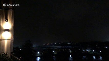 Deadly tornado silhouetted by lighting in Nashville as storm wreaks havoc