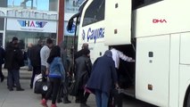 Gaziantep islahiye otogarında göçmen yoğunluğu