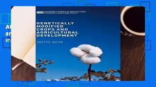 About For Books  Genetically Modified Crops and Agricultural Development (Palgrave Studies in