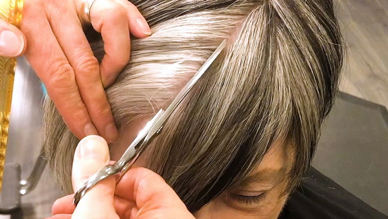 This haircutting technique thins hair from the roots, and it's dividing