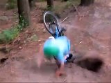 BMX Rider Jumps A Dirt Ramp And Fails