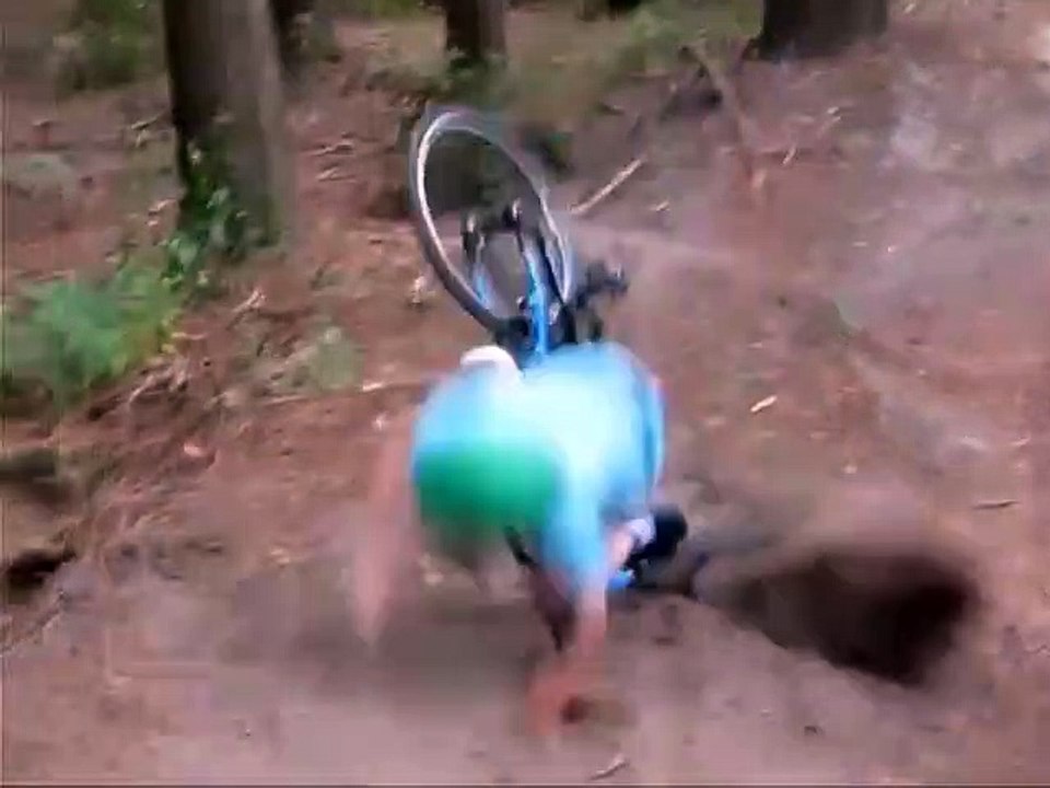 BMX Rider Jumps A Dirt Ramp And Fails
