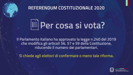 Referendum costituzionale 2020 – Il voto all’estero