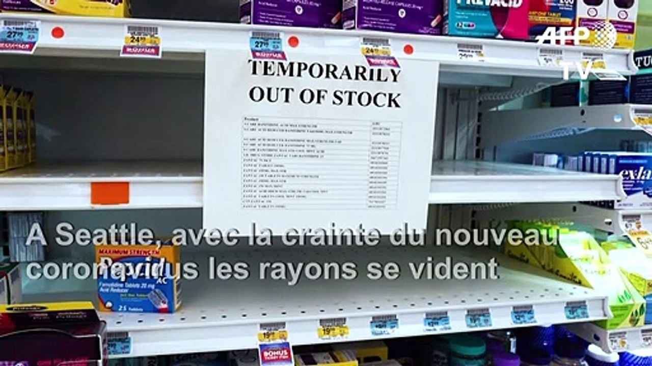 Après les premiers décès liés au coronavirus aux Etats-Unis, les rayons des magasins de Seattle se vident
