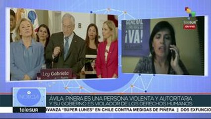 Ávila: las opiniones de Piñera son violentas y amenazantes